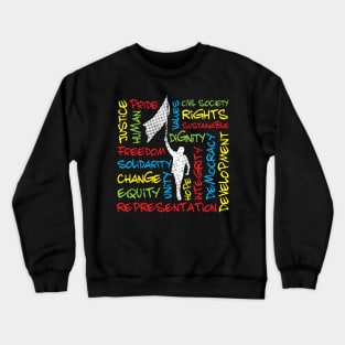 Civil Rights Activist Theme Crewneck Sweatshirt